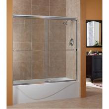 Foremost CVST5855-CL-SV - Cove 1/4'' Frameless By-pass Sliding Tub Door