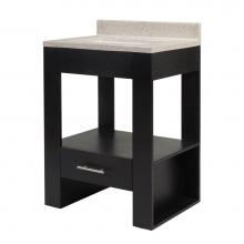 Foremost LGBVT2519 - Logan 25'' Black Vanity with Cultured Marble Top
