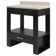 Foremost LGBVT3119 - Logan 31'' Black Vanity with Cultured Marble Top