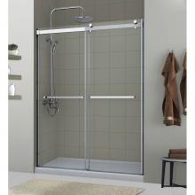 Foremost LGDR4876-CL-SV - Lagoon Double Roller Door 5/16'' Clear Glass Silver Frame Fits 43''-47'&a
