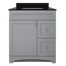 Foremost MXGVT3122-CWR - Monterrey 31'' Cool Grey Vanity with Carrara White Marble Top