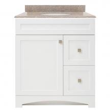 Foremost MXWVT3122-MB - Monterrey 31'' Flat White Vanity with Mohave Beige Granite Top