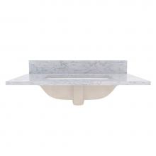 Foremost ST31228CWR - 31'' Marble top, Carrara, Rectangular Bowl