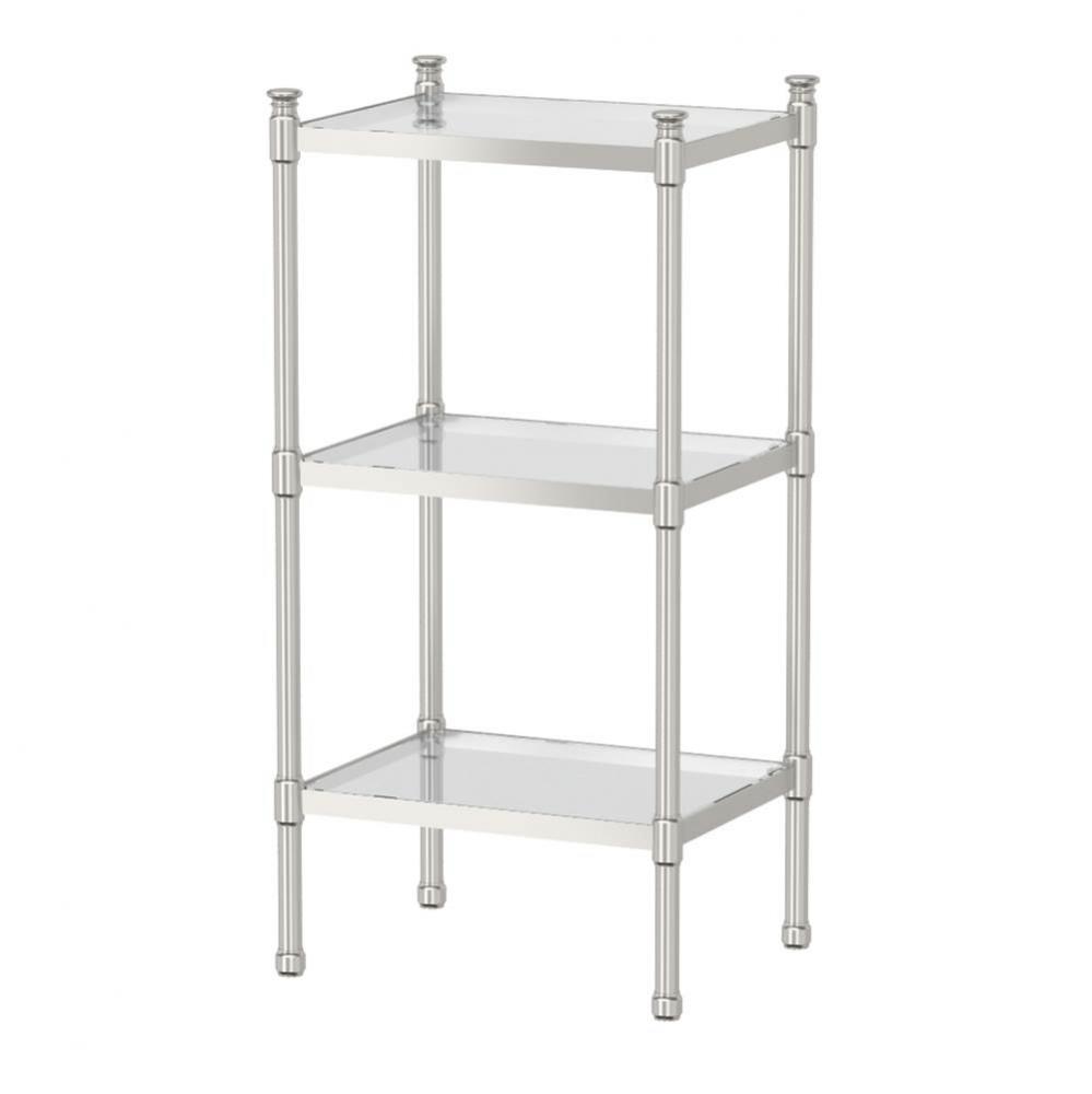 3-Tier Rectangle Taboret Satin Nickel