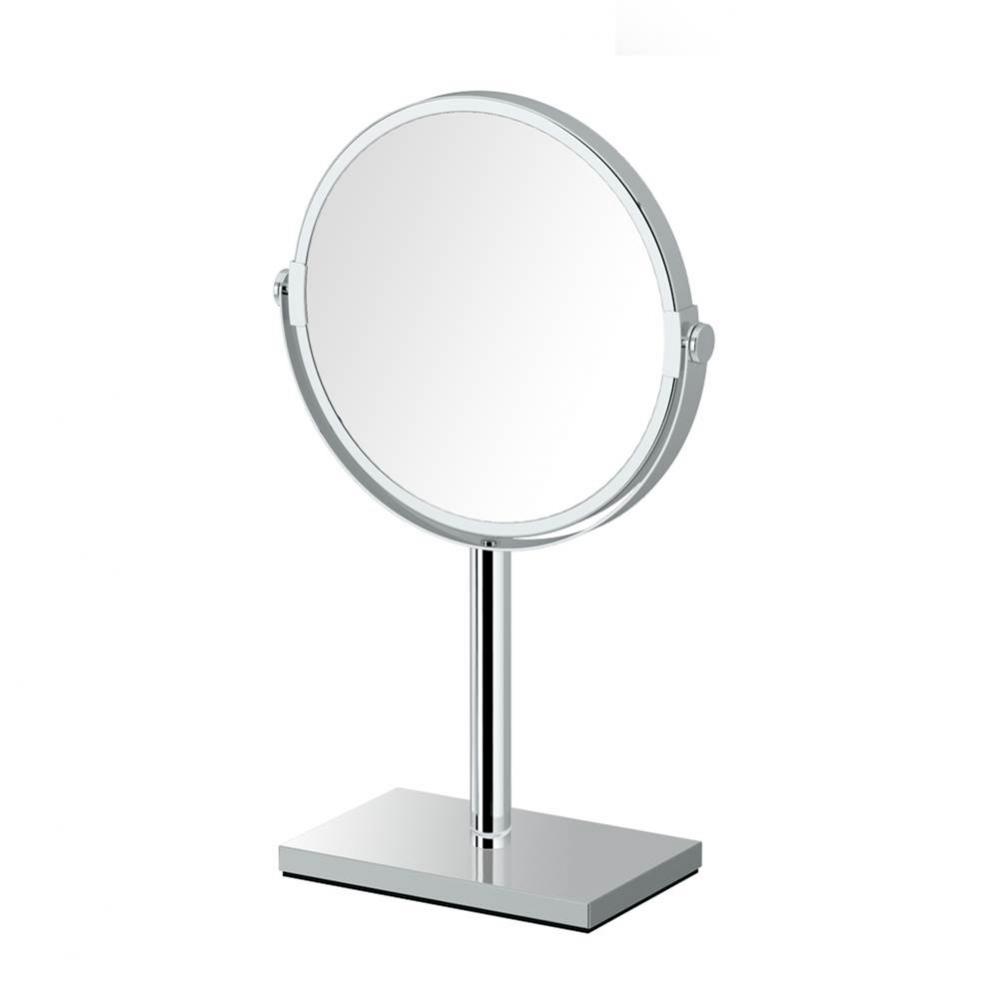 Countertop 12.5''H Rectangle Base Mirror, Chrome