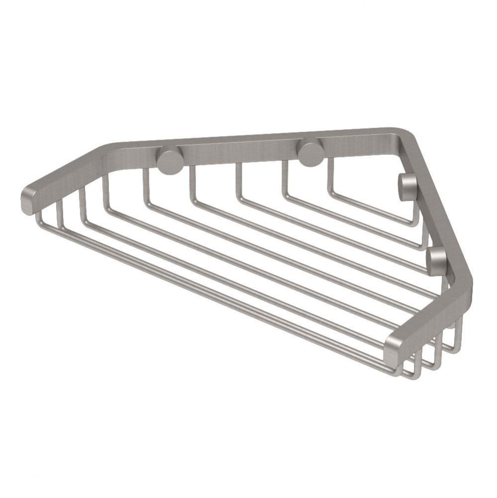 Corner Shower Basket 7''W Satin Nickel