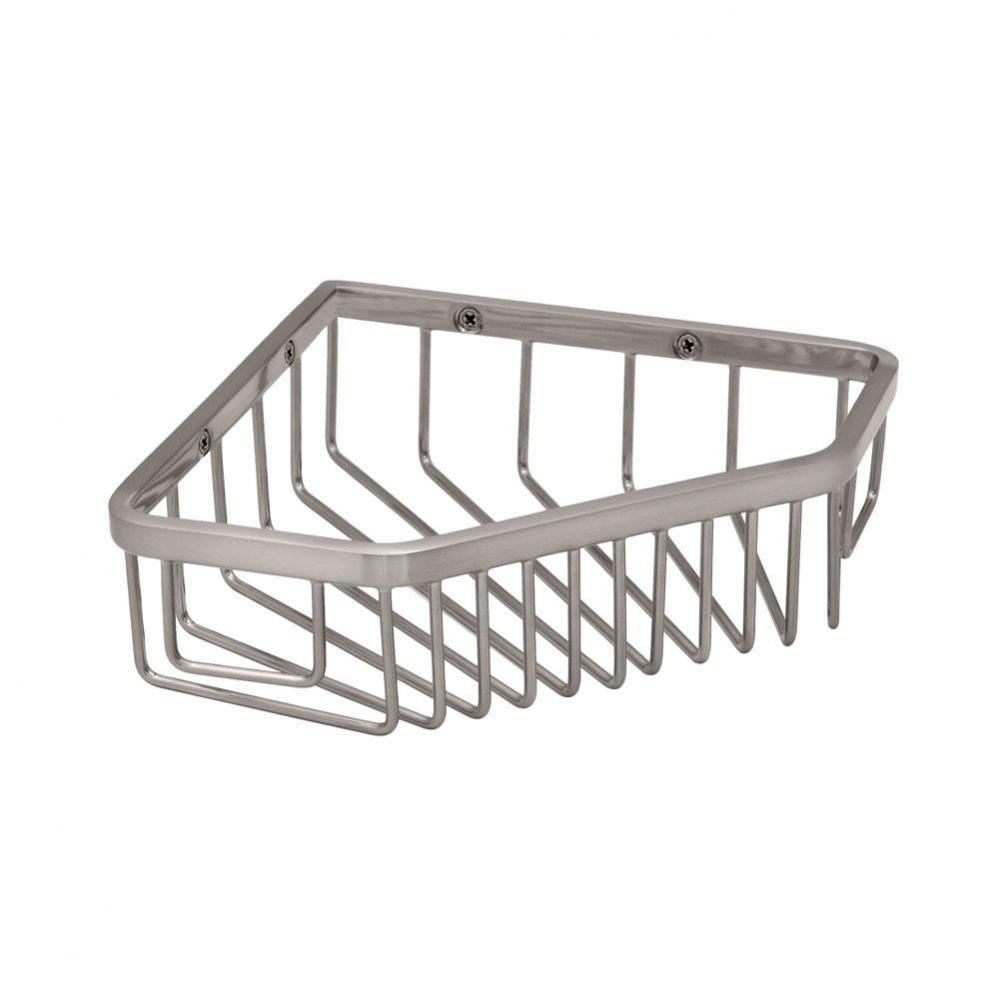 Corner Shower Basket 8.5''W, Satin Nickel