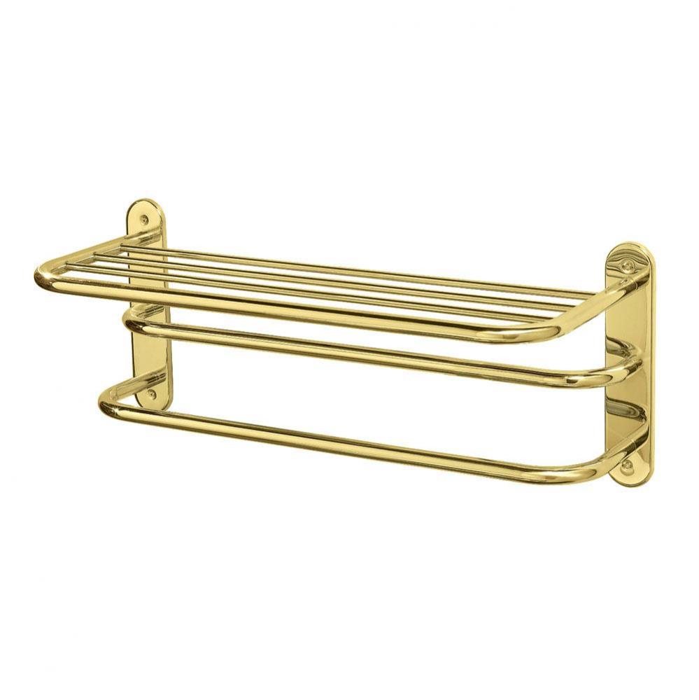 Spa Towel Rack 24'' L, Polished Brass