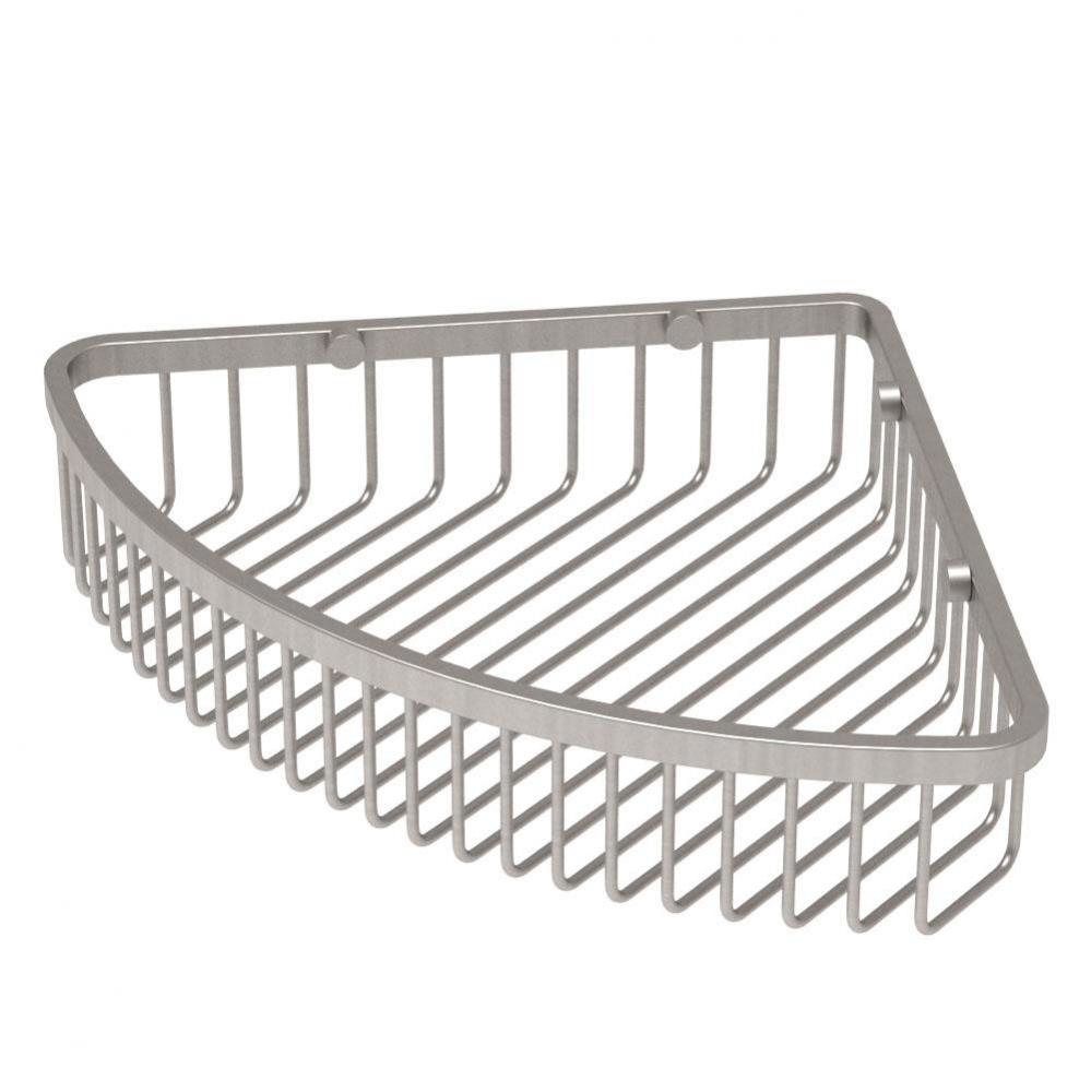 Corner Shower Basket, Satin Nickel