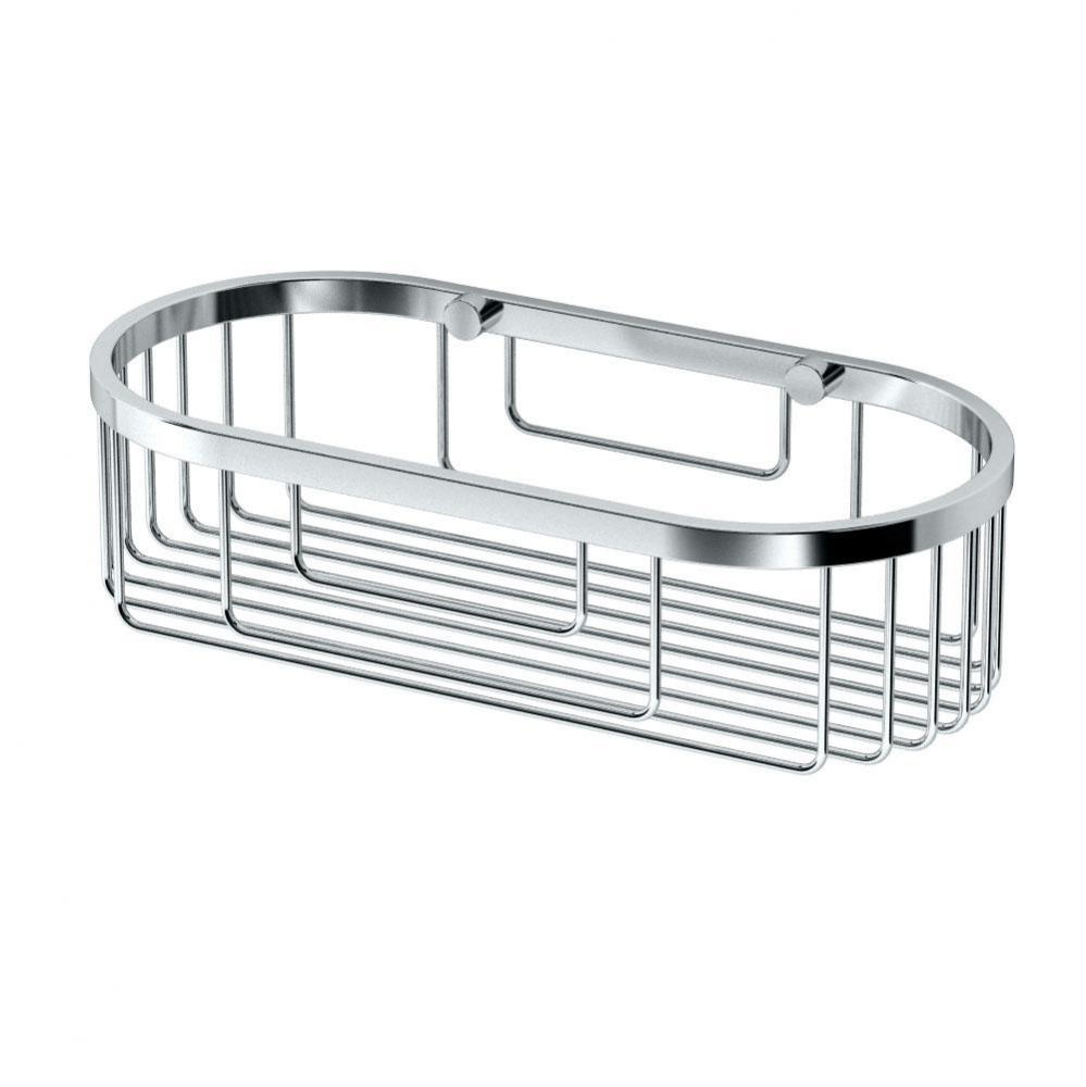 OVAL BASKET,10 In. X4.5 In. ,CHROME