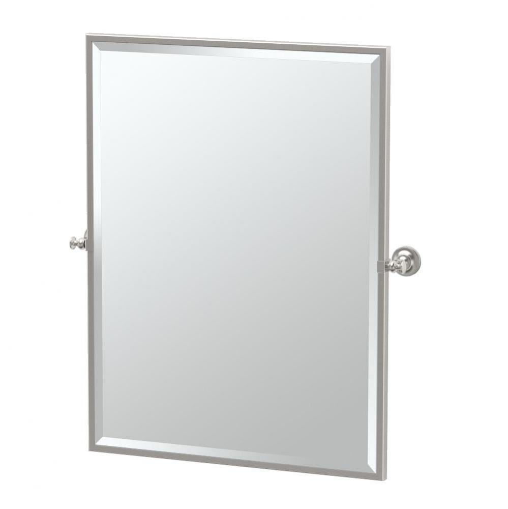 Tavern 32.5''H Framed Rectangle Mirror Satin Nickel