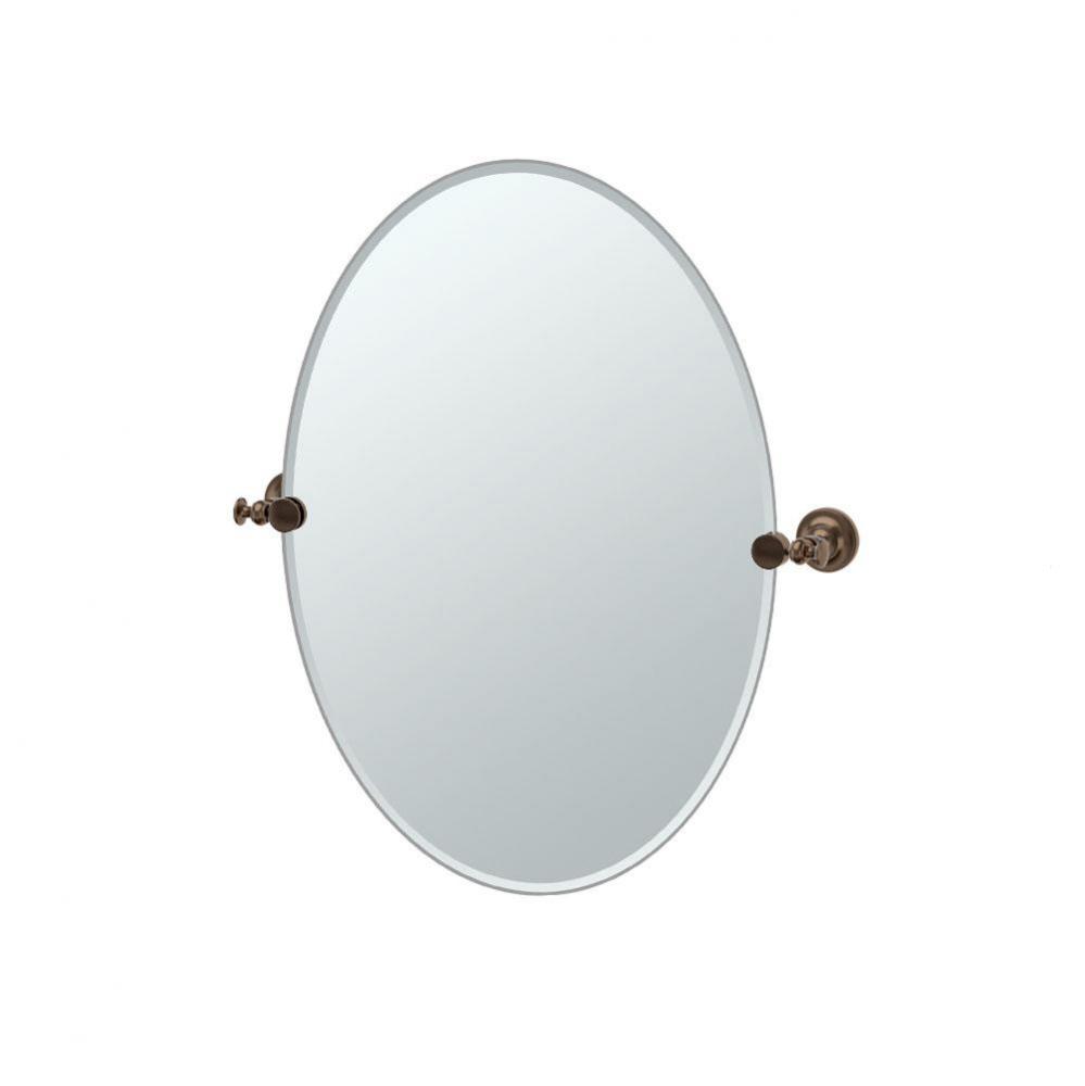 Tavern 26.5'' H Frameless Oval Mirror, Bronze