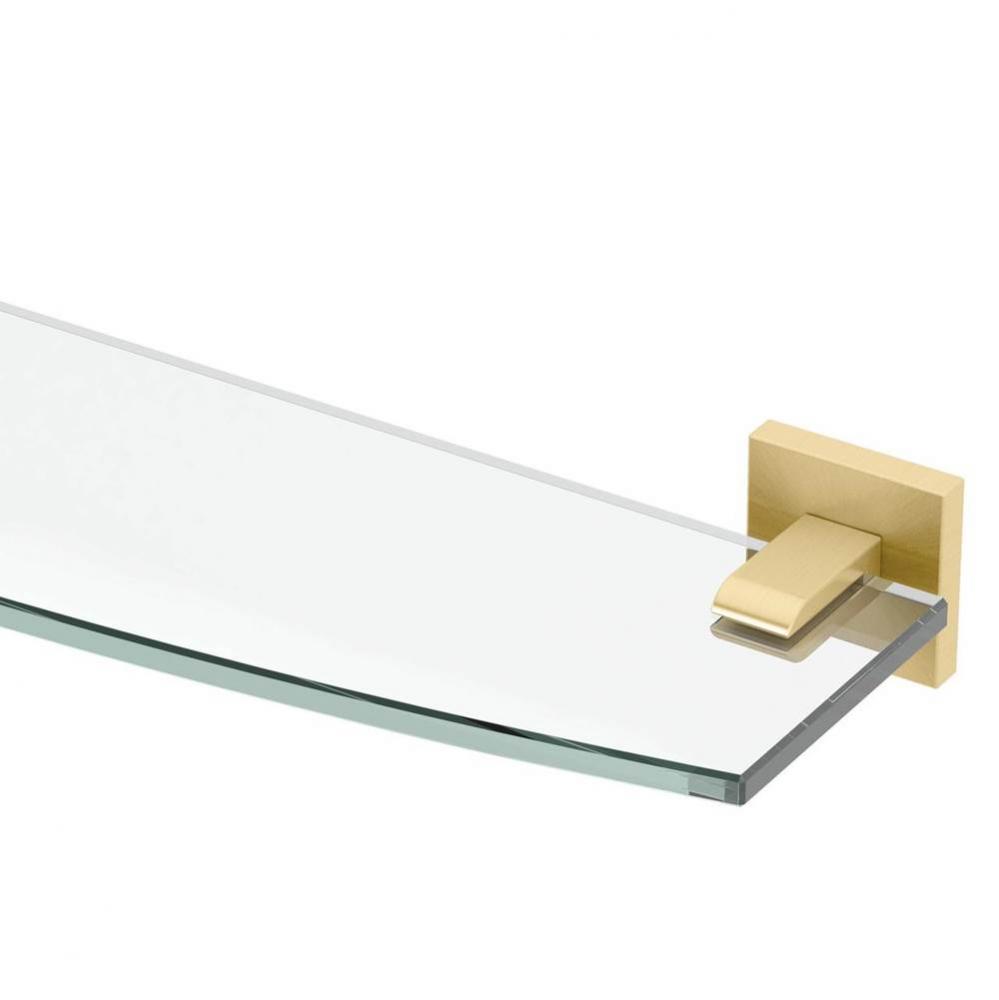 Elevate Glass Shelf Brushed Brass