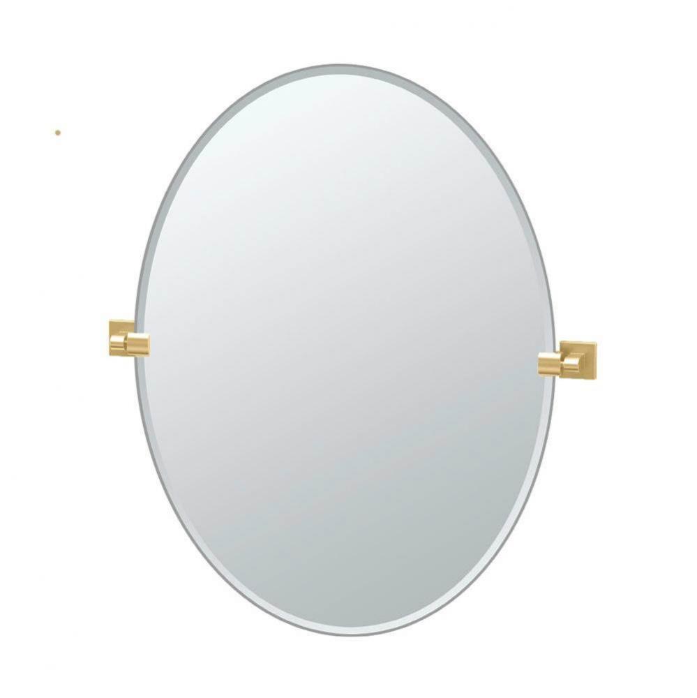 Elevate 32''H Oval Mirror Brushed Brass