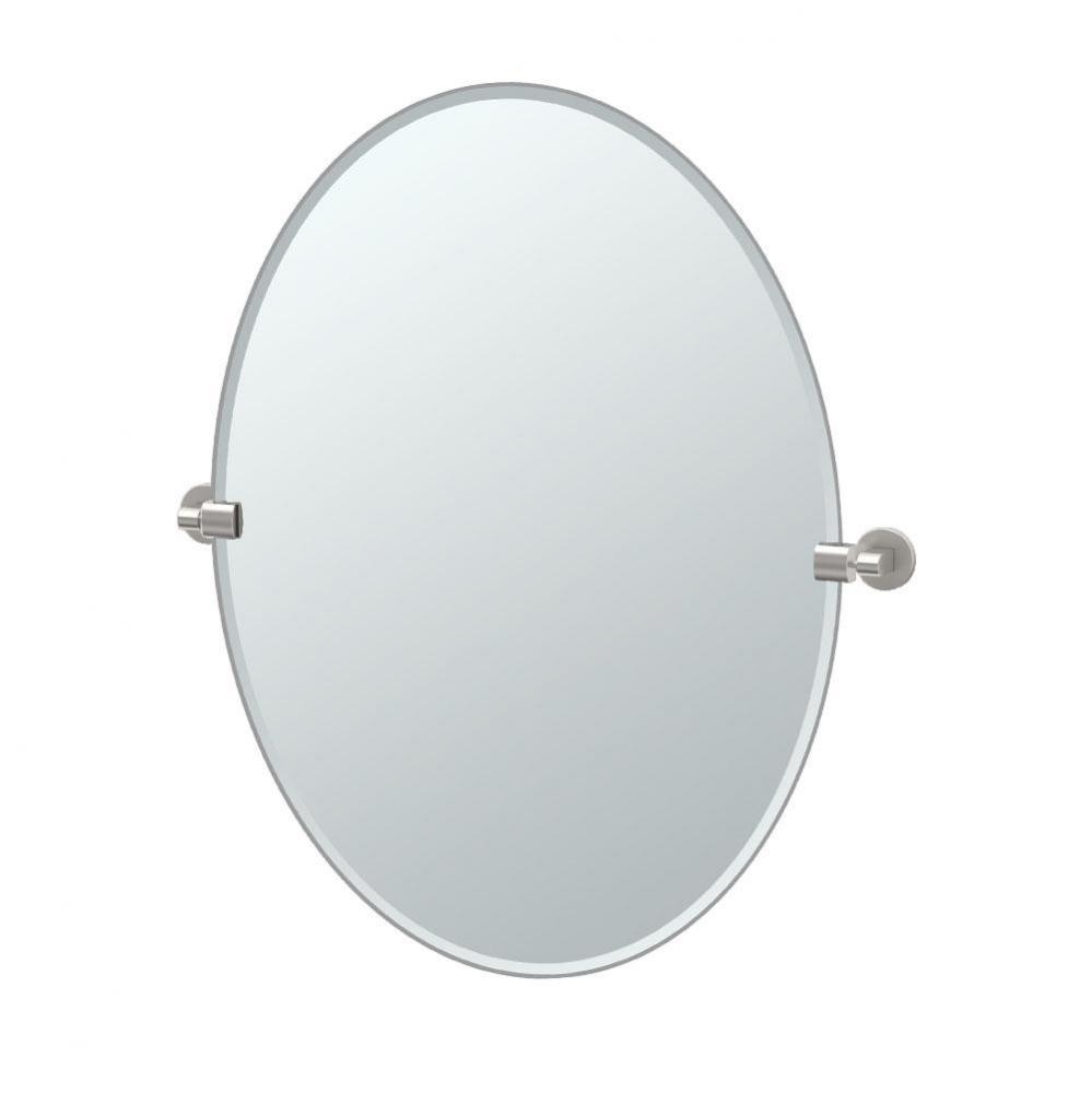 ZONE,LRG OVAL MIRROR,STN NICKL