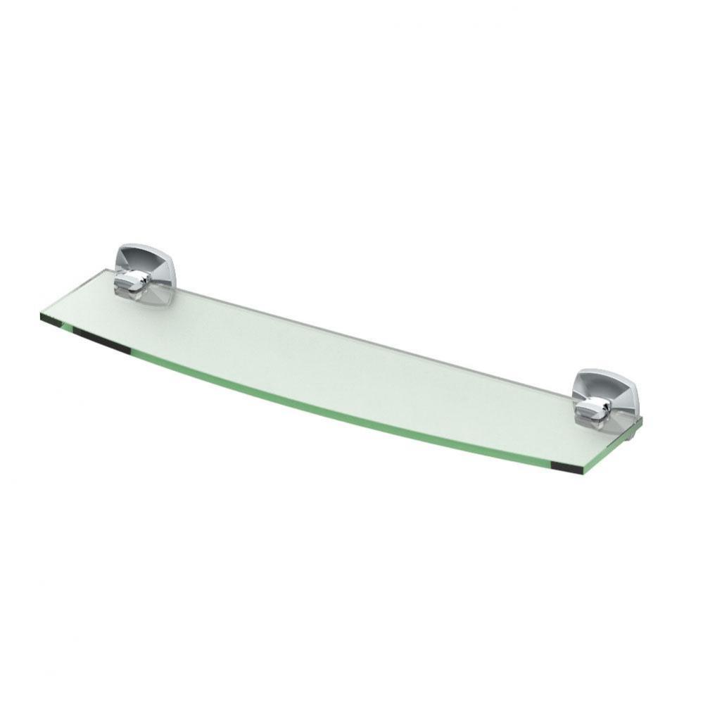 Jewel 20.13'' L Glass Shelf, Chrome