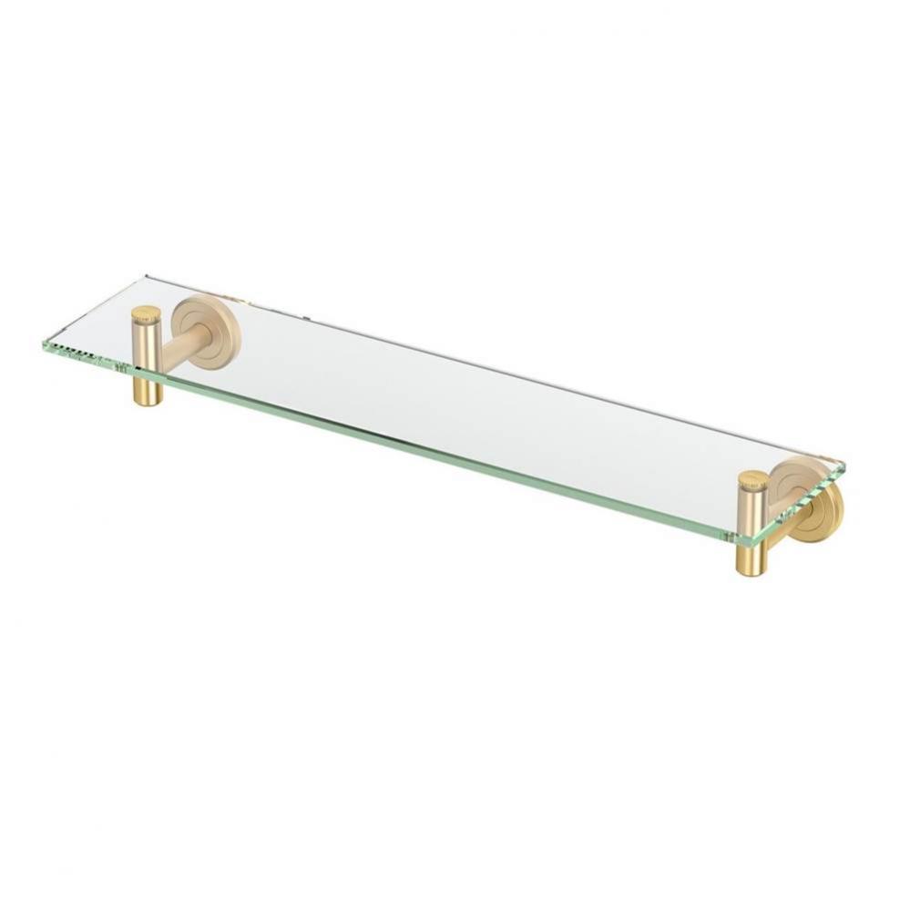 Latitude II Glass Shelf Brushed Brass