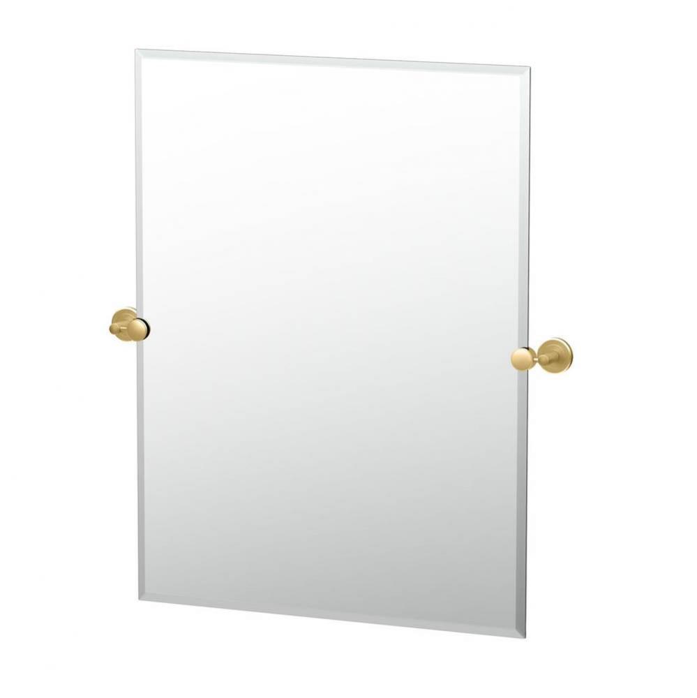 Latitude II 31.5''H Rect Mirror Brass