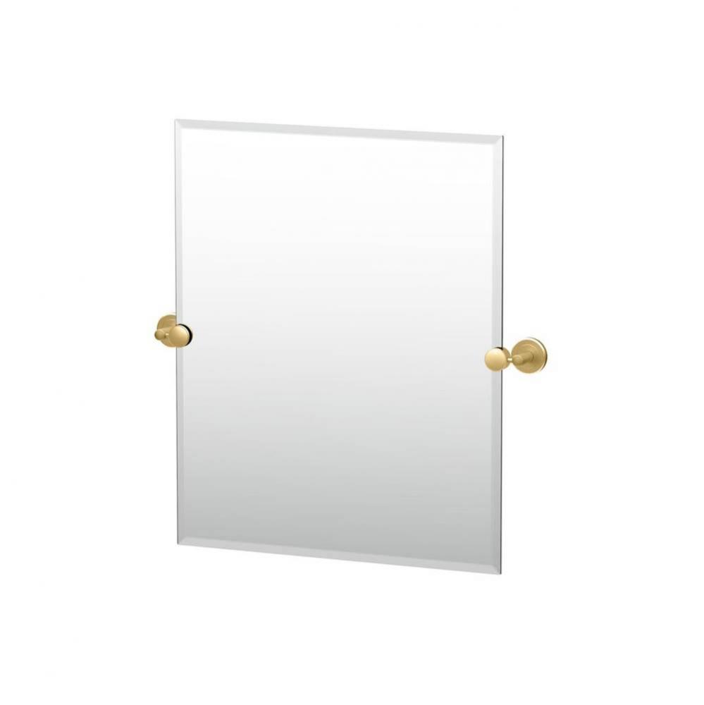 Latitude II 24''H Rectangle Mirror Brass