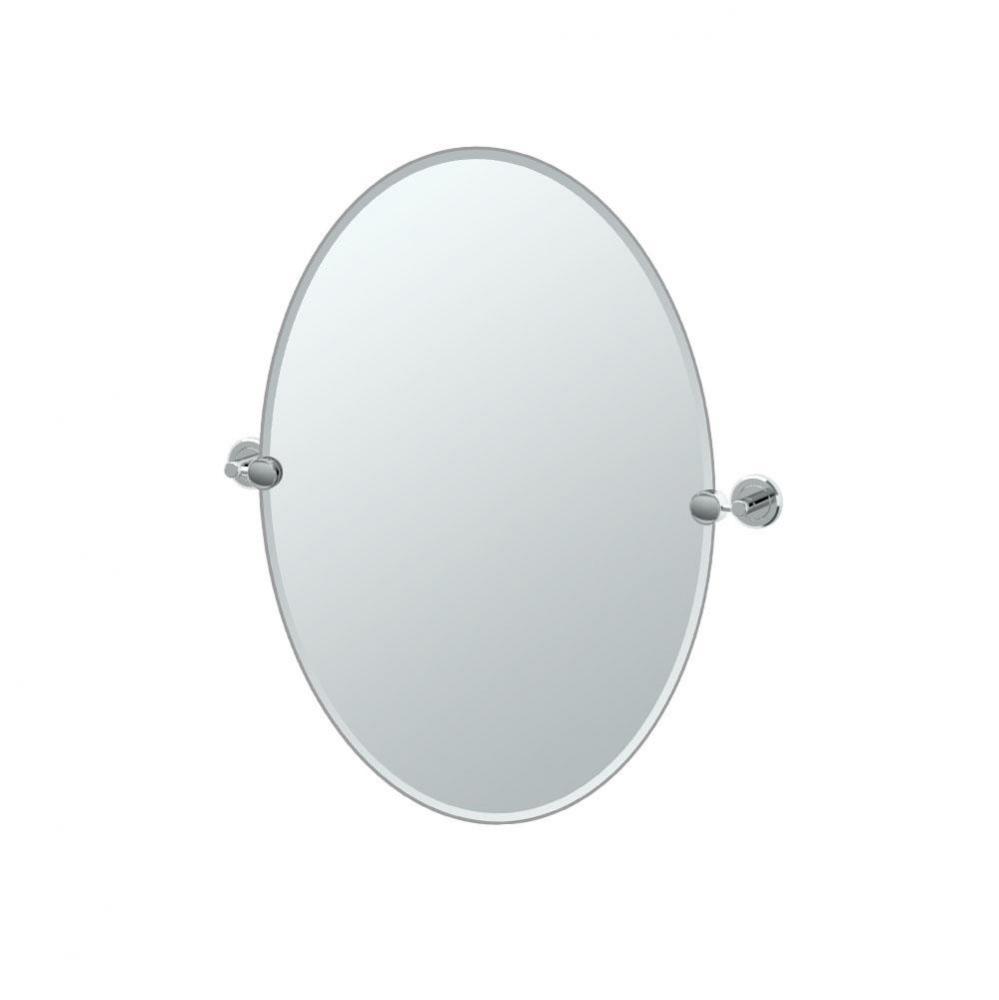 Latitude II 26.5''H Oval Mirror Chrome
