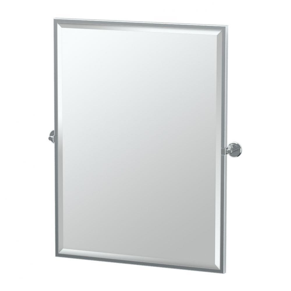 Latitude 32.5''H Framed Rectangle Mirror, Chrome