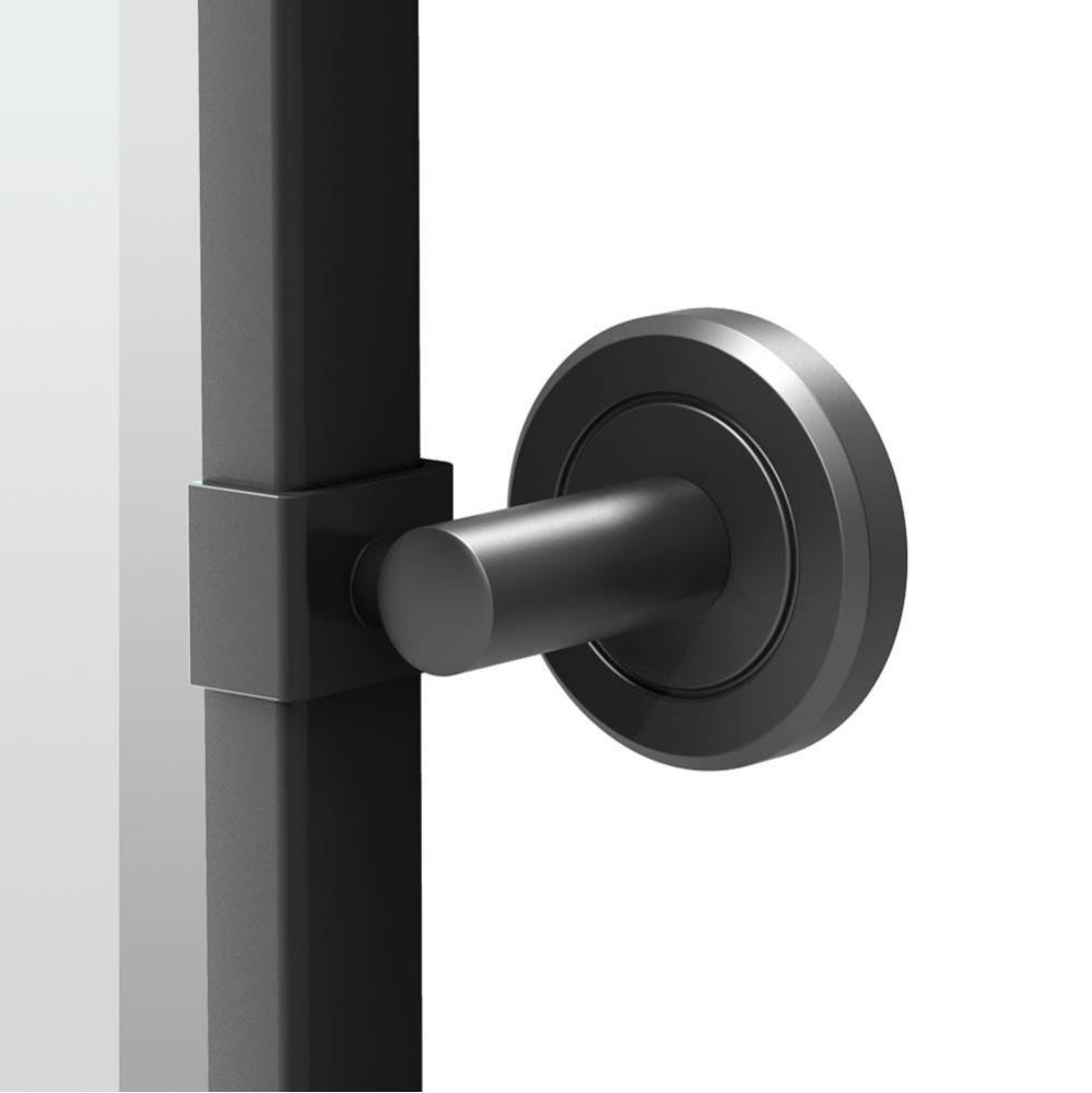 Latitude 27.5''H Framed Oval Mirror Matte Black