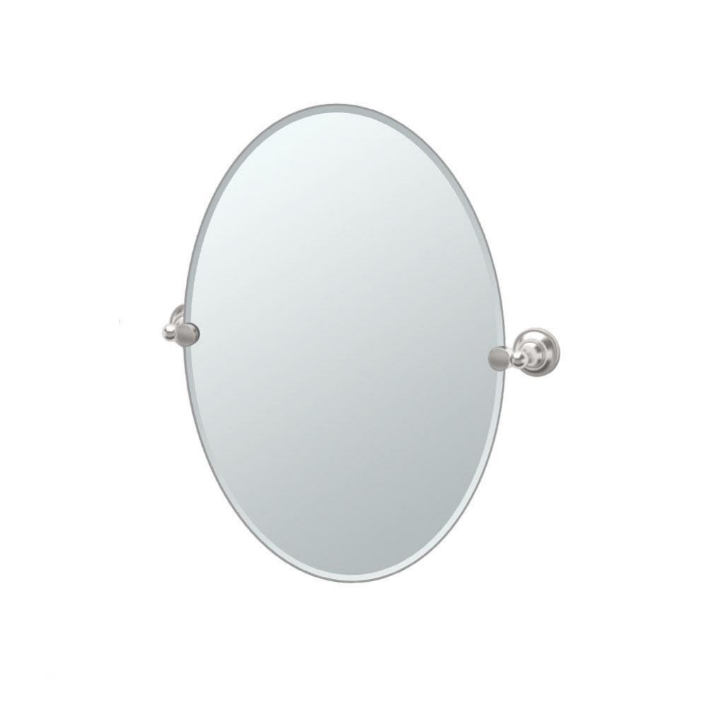 Tiara 26.5''H Oval Mirror Satin Nickel