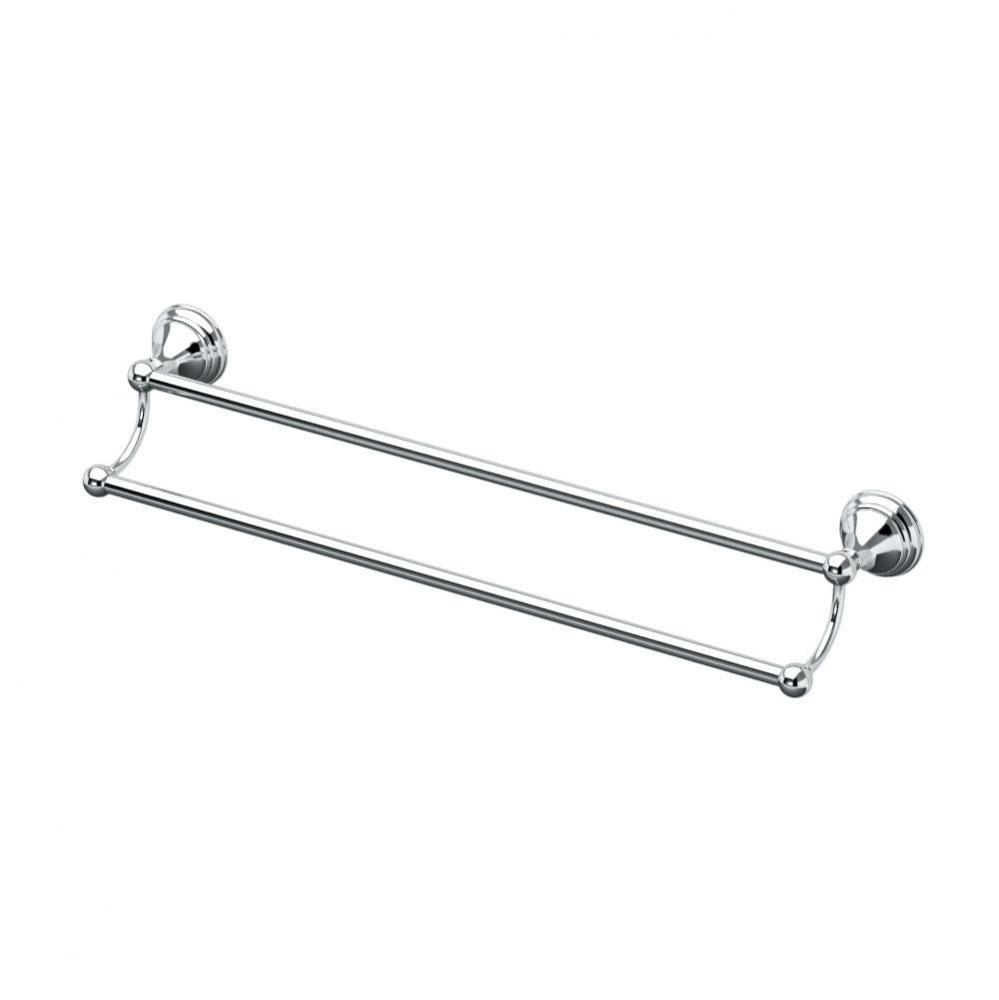 Charlotte 24'' L Double Towel Bar, Chrome