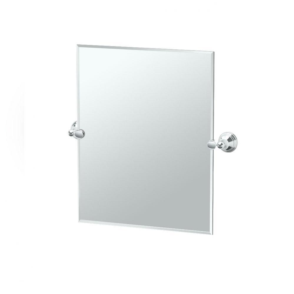 Charlotte 24''H Frameless Rectangular Mirror, Chrome