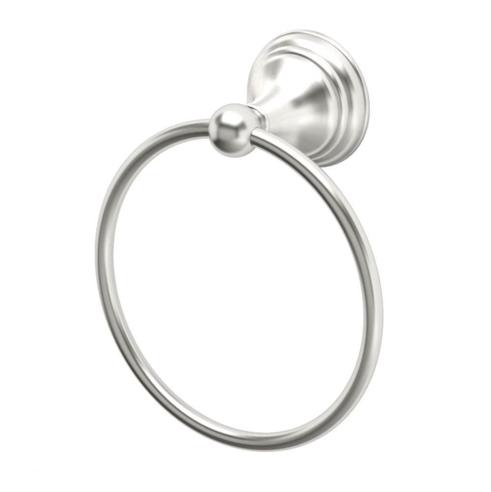 Charlotte Towel Ring, Satin Nickel