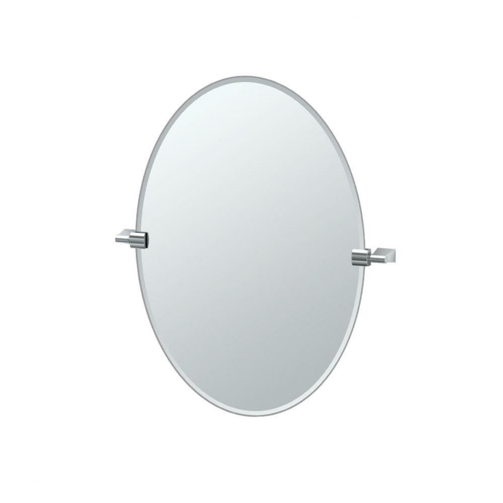 Bleu 26.5''H Oval Mirror Chrome