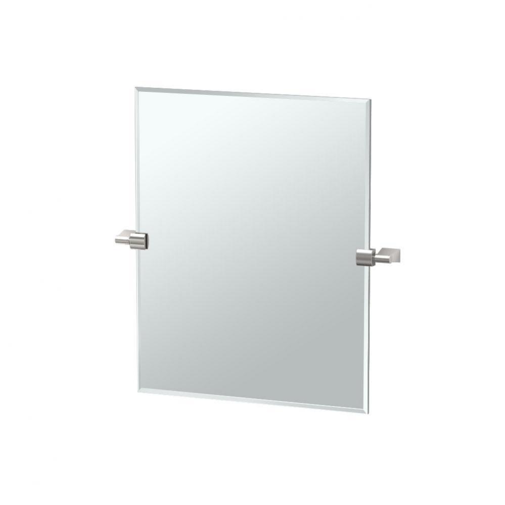 Bleu 24''H Rectangle Mirror Satin Nickel