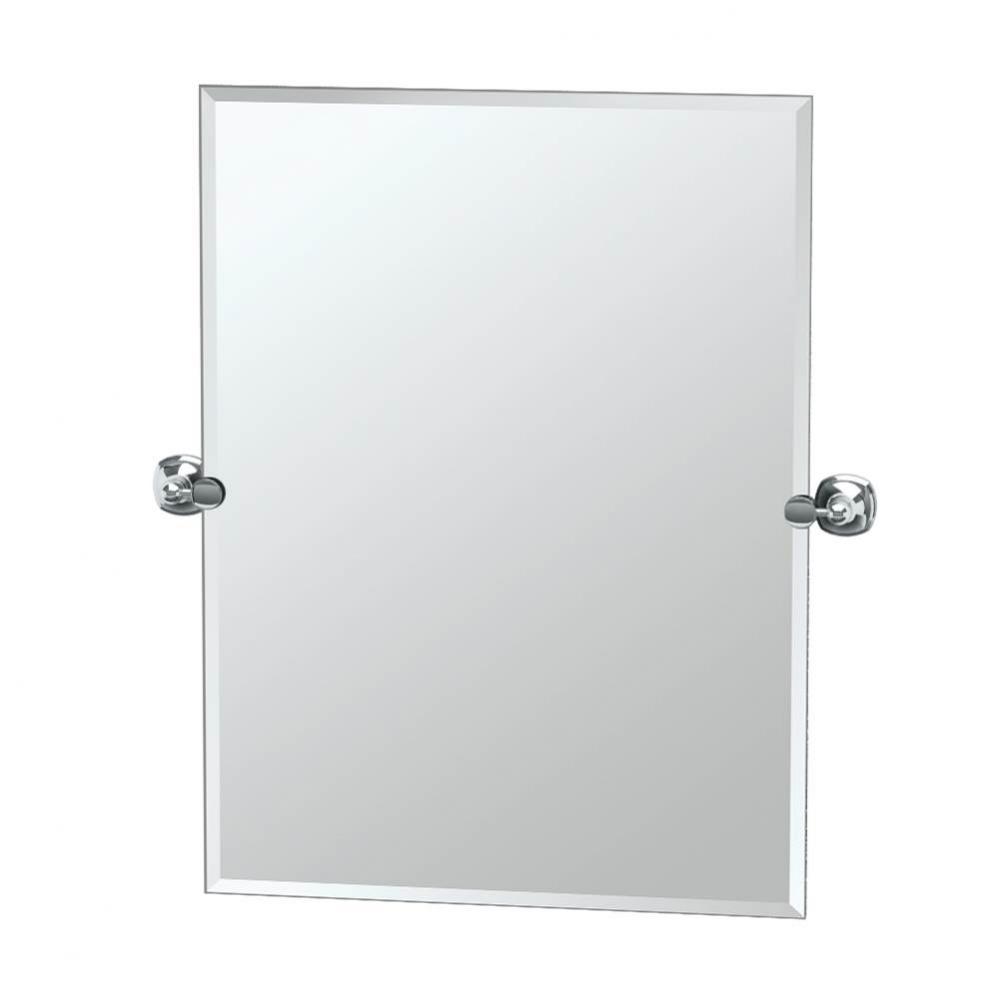 Lucerne 31.5'' H Frameless Rectangle Mirror, Chrome