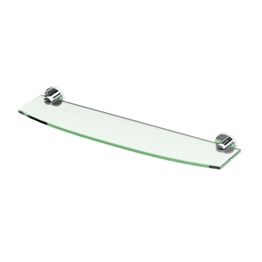 CHANNEL GLASS SHELF,CHROME