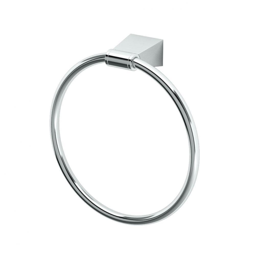 Bleu Towel Ring Chrome