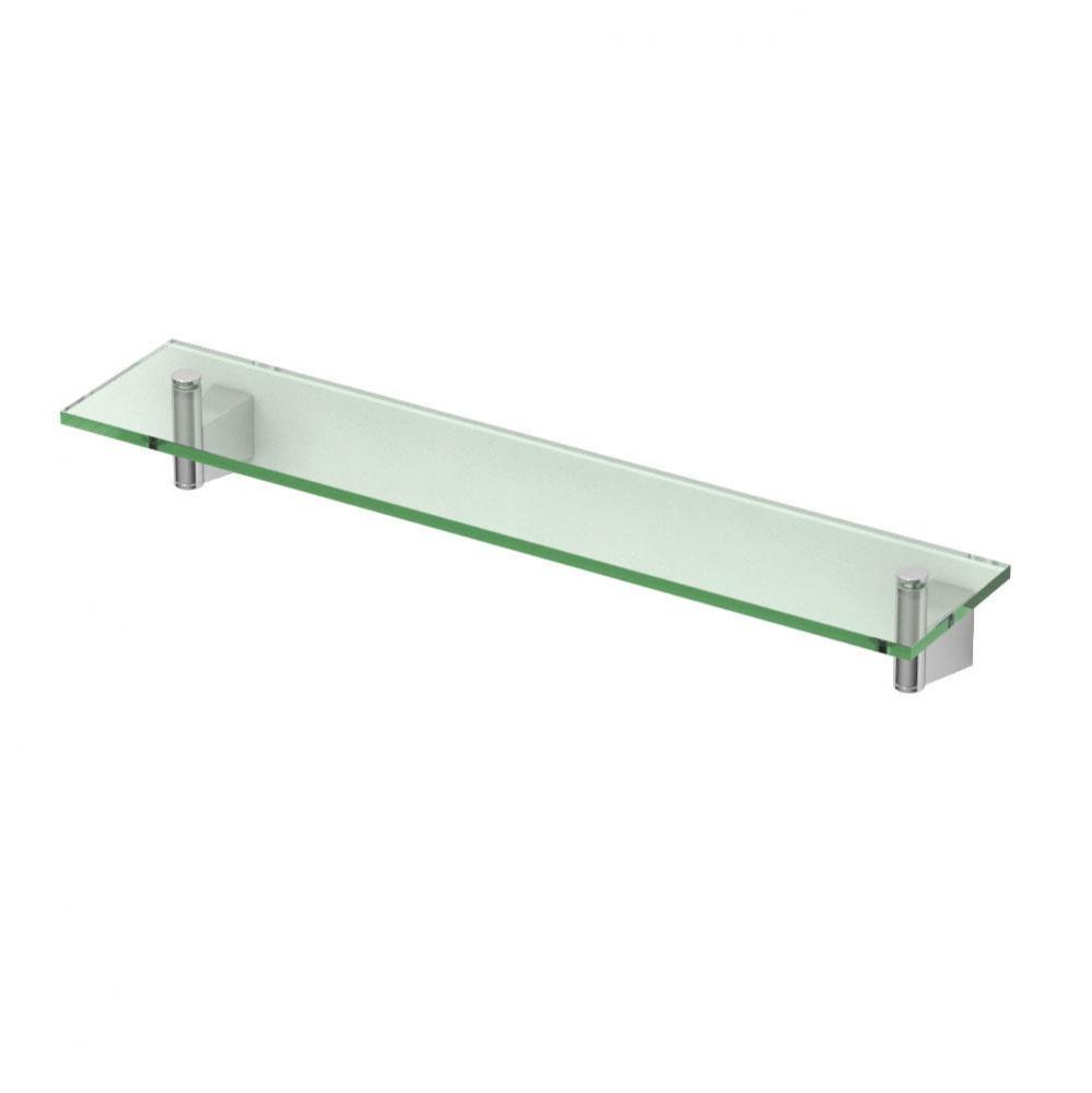 Bleu Glass Shelf Chrome