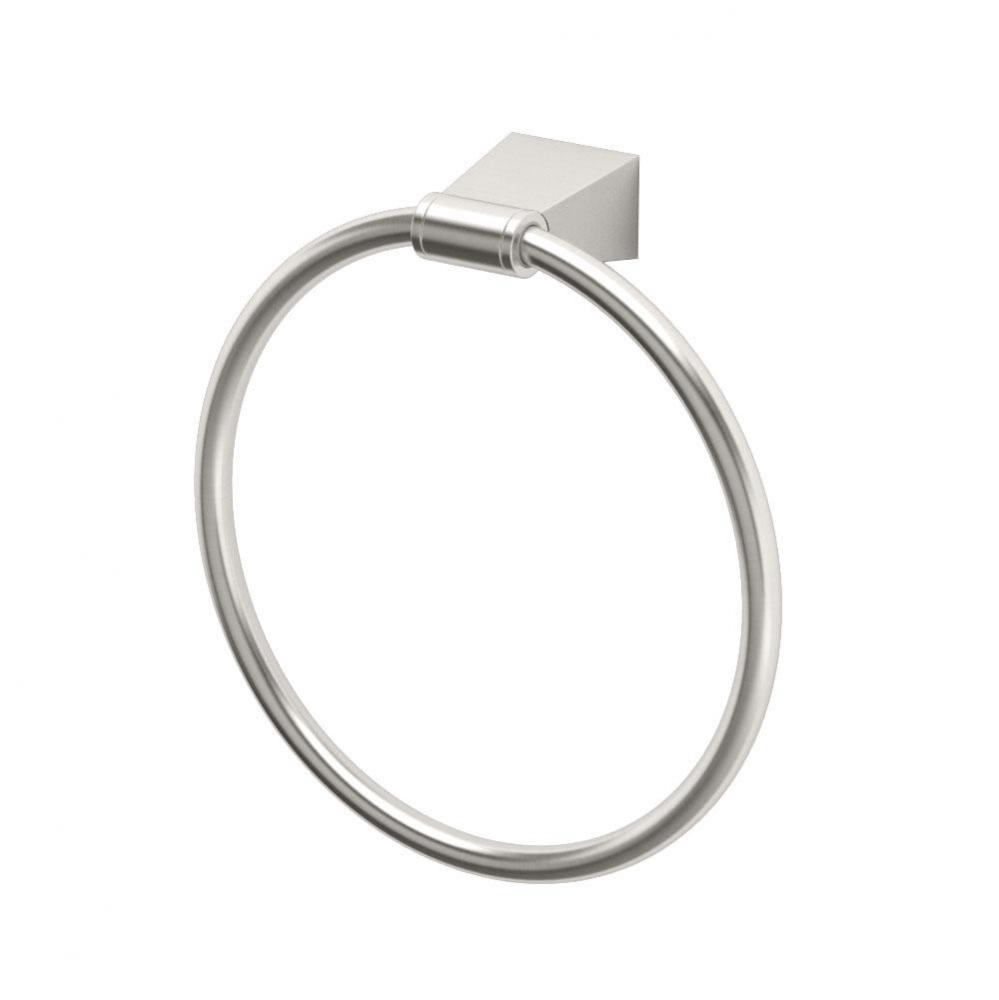 Bleu Towel Ring Satin Nickel