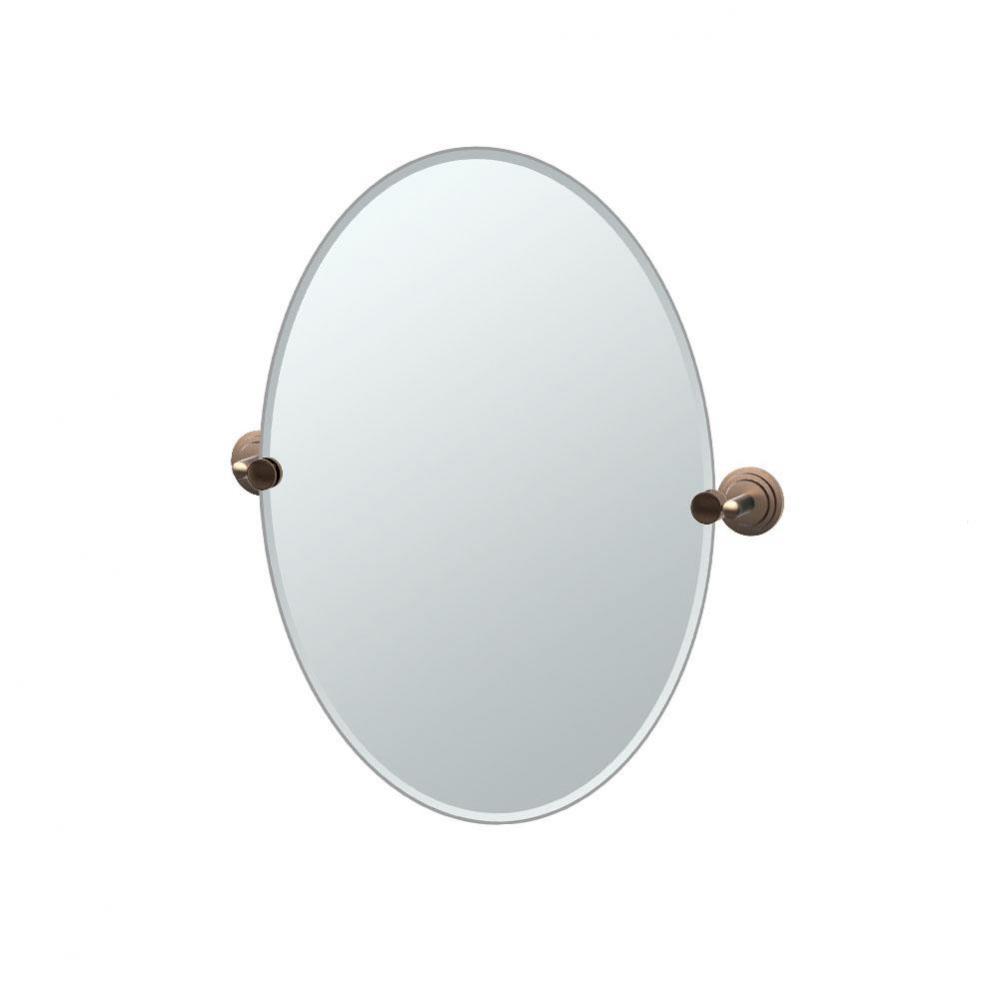 Marina 26.5''H Frameless Oval Mirror BZ