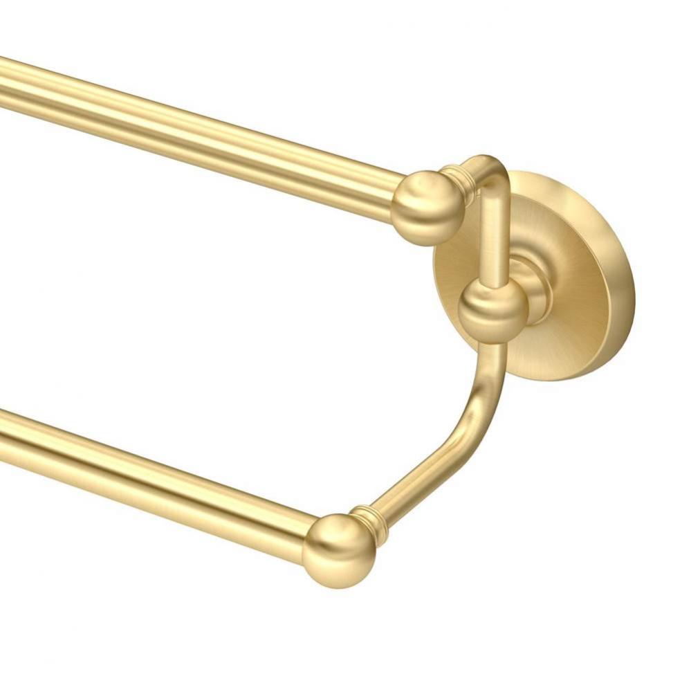 Designer II 24''L Double Towel Bar Brass