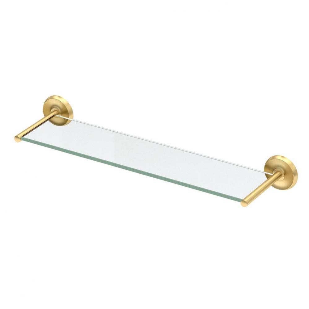 Designer II Glass Shelf Brushed Brass