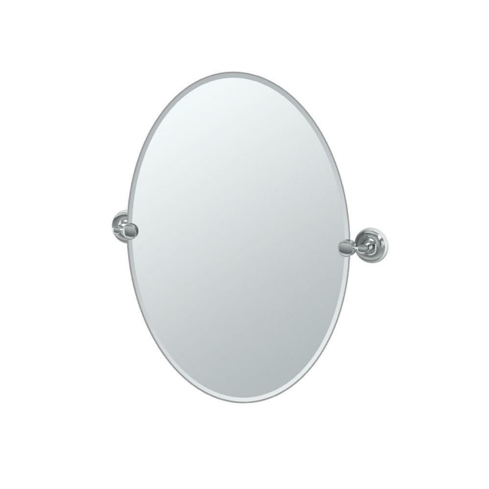 Designer II 26.5''H Oval Mirror Chrome