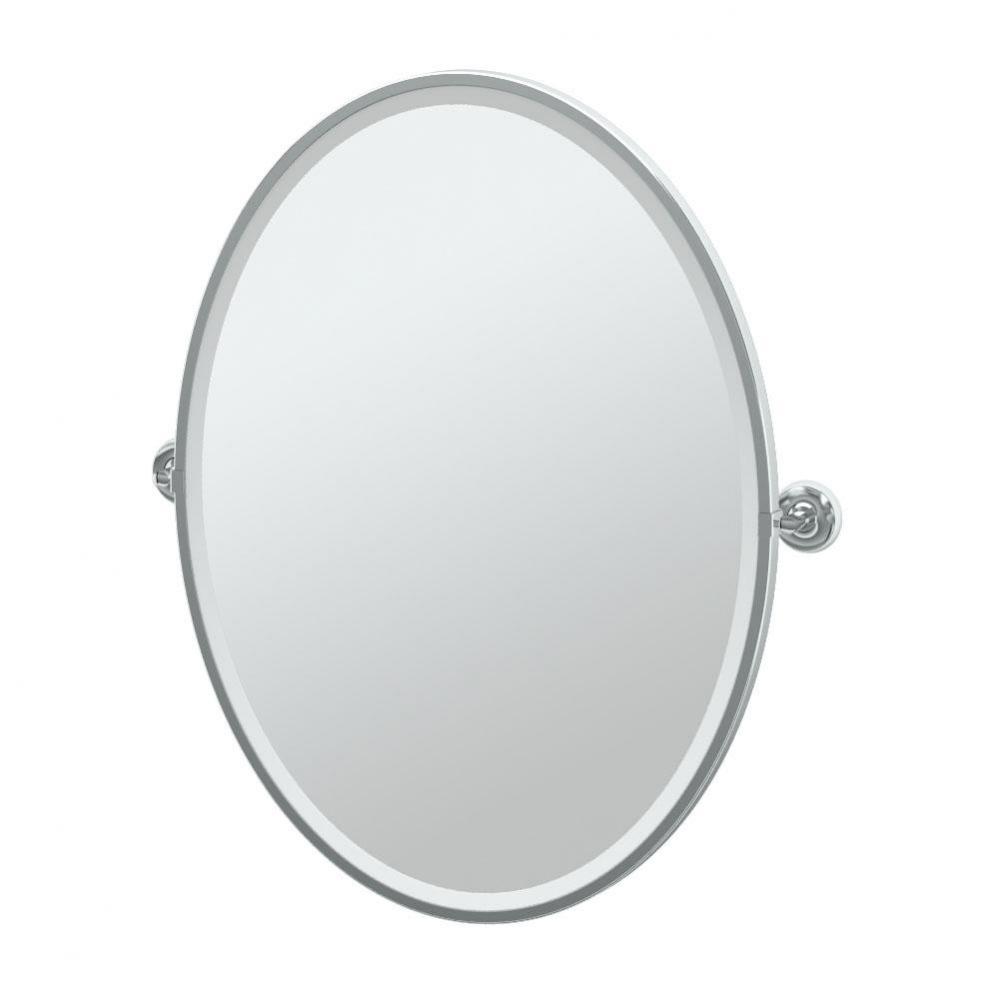 Designer II 33''H Framed Oval Mirror CH