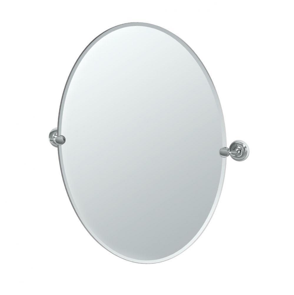 Designer II 32''H Oval Mirror Chrome