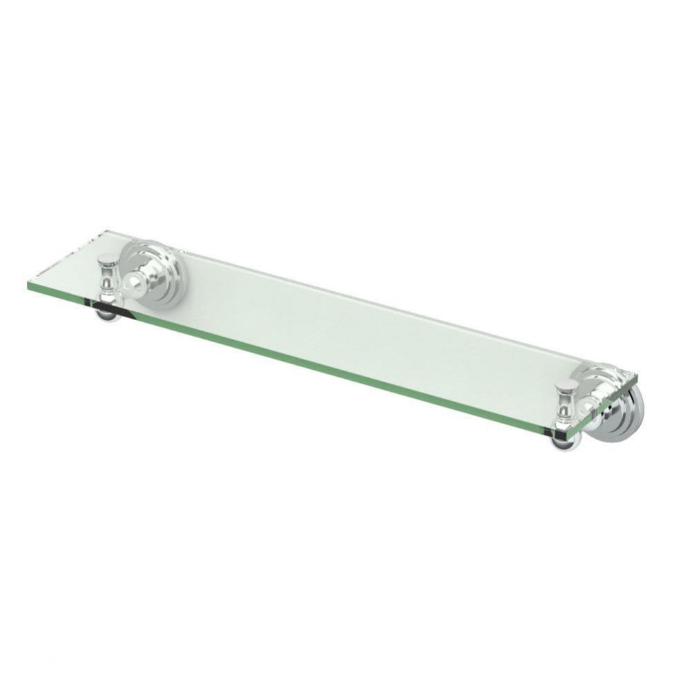 Marina 20.13'' L Glass Shelf, Chrome