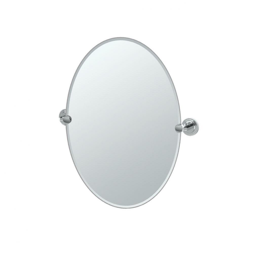 Marina 26.5''H Frameless Oval Mirror CH