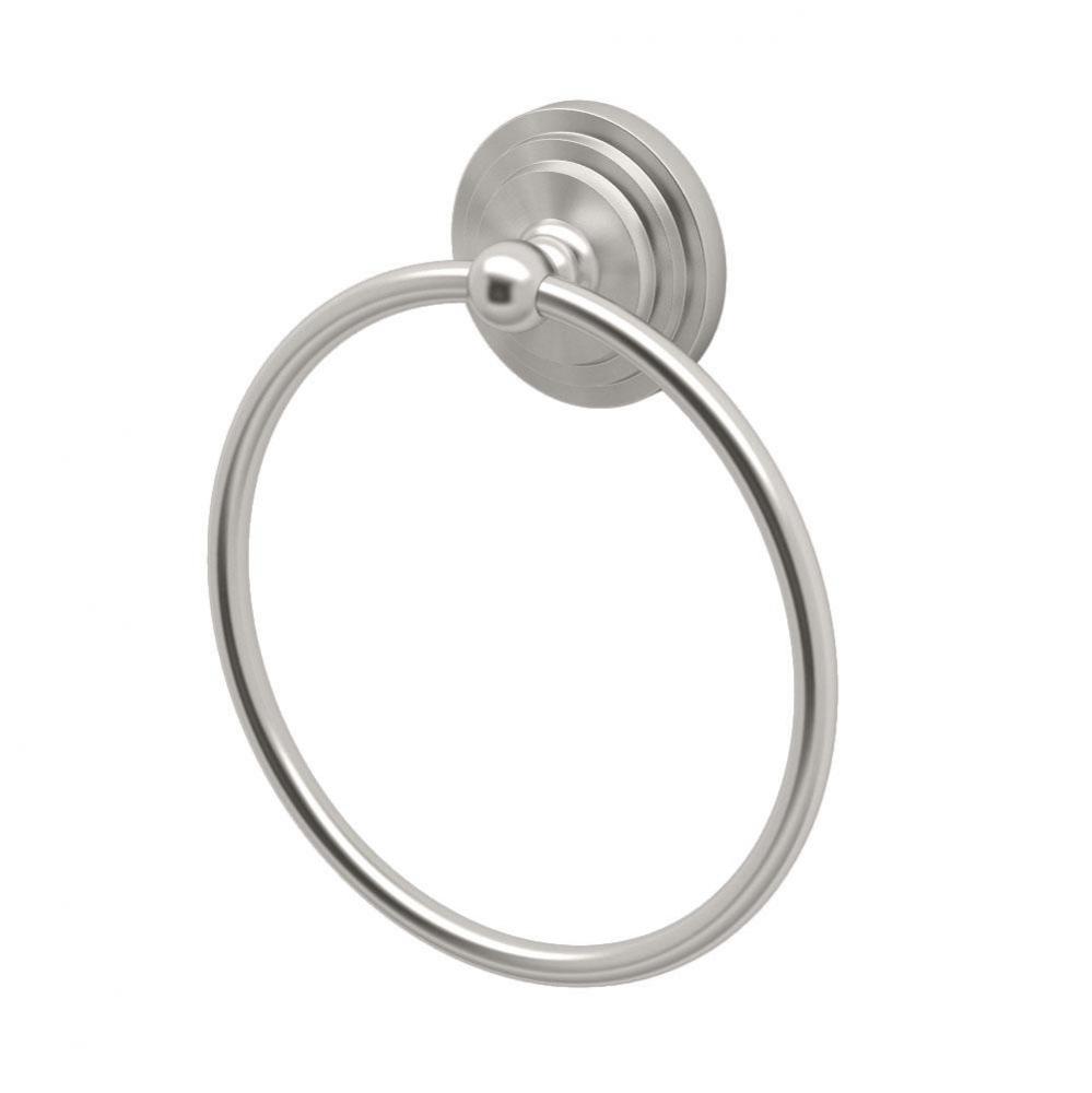 Marina Towel Ring, Satin Nickel