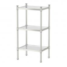 Gatco 1352 - 3-Tier Rectangle Taboret Satin Nickel