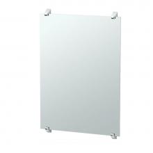 Gatco 1583 - Quantra 30'' H Minimalist Frameless Rectangle Mirror, Chrome