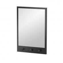 Gatco 1836MX - Wall Mirror, 3-Hooks, 29''X20'',Matte Blk