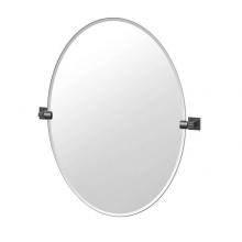 Gatco 4059MXLG - Elevate 32''H Frameless Oval Mirror,  Matte Black